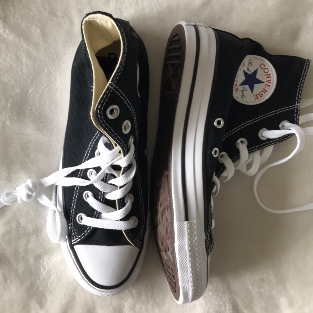 Converse black high tops
